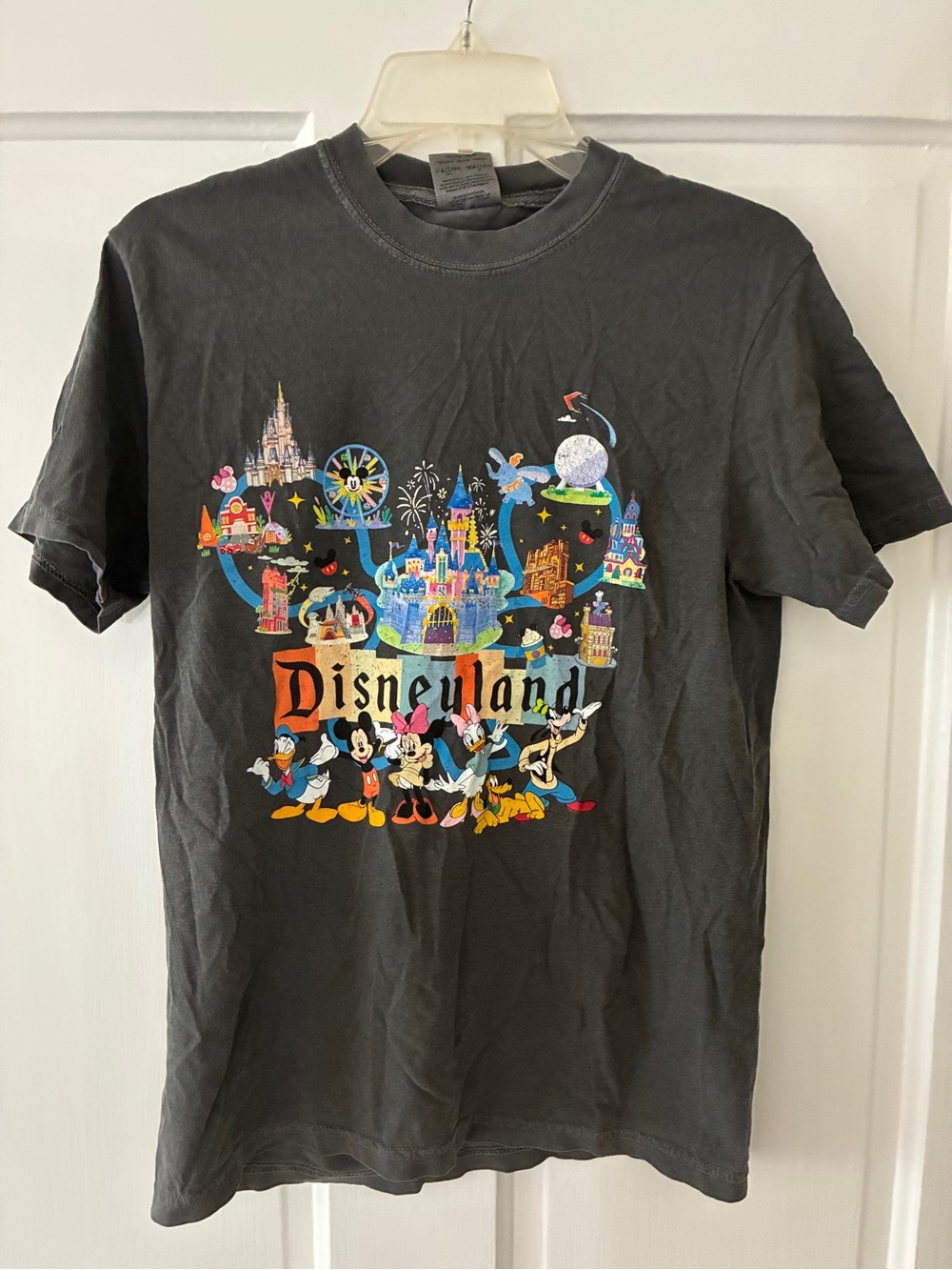 Disneyland Comfort Colors Charcoal Graphic T-Shirt Size S